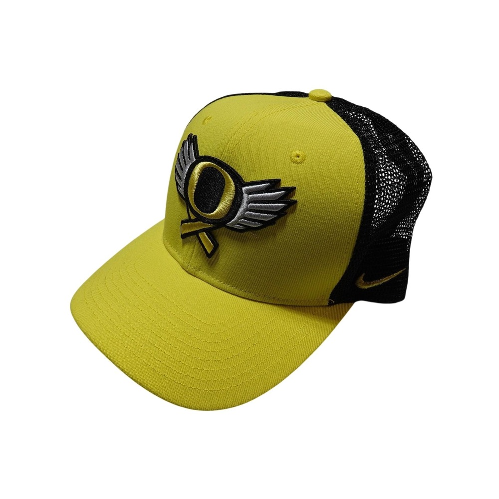 Oregon Ducks Hat Cap Snap Back Mens L Yellow NCAA Track Field Nike Dri Fit